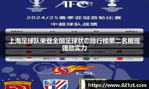 上海足球队荣登全国足球状态排行榜第二名展现强劲实力